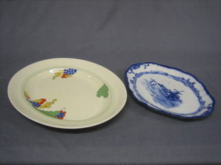 A Royal Doulton meat plate 17" and a Doulton Burslem Norfolk pattern meat plate 14"