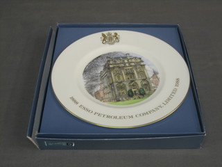 A Wedgwood Esso Petroleum Company plate decorated Queen Annes Gate 11"