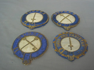 4 Knight Templar Provincial Grand Officer's mantel badges