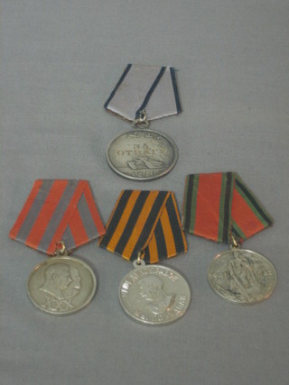 4 various Soviet Russian medals
