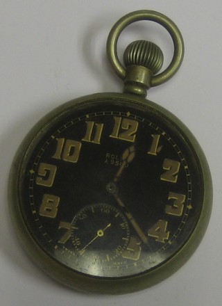A Rolex open faced military issue pocket watch, the dial marked Rolex A9560, the reverse marked A9560 G.S.Mark 2