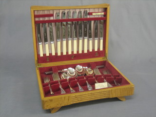 A canteen of Old English patterned silver plated cutlery