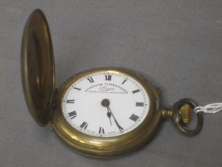 A Superior Time Keeper by Liga contained in a gilt metal case