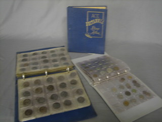 3 various plastic albums of coins
