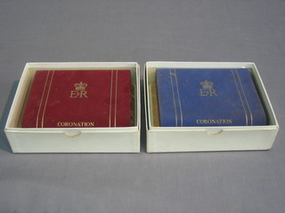 2 sets of 1953 Coronation playing cards, cased