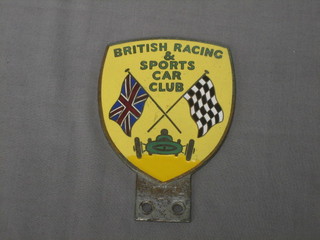An enamelled car badge for the British Racing & Sports Car Club, number 174 (re-enamelled to base)