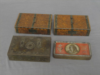4 various Boer War chocolate tins