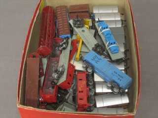 A collection of various miniature railway "N Gauge" rolling stock