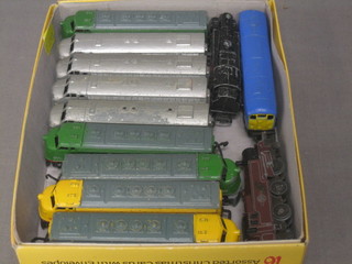 4 miniature double headed diesel locomotives and 2 others, together with 2 locomotives