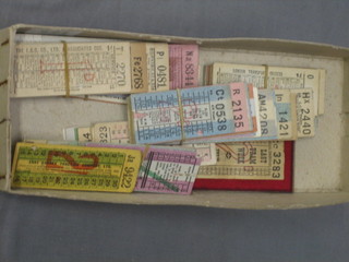 A small collection of tram and trolley bus tickets