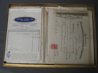 A collection of 1930's and later receipts