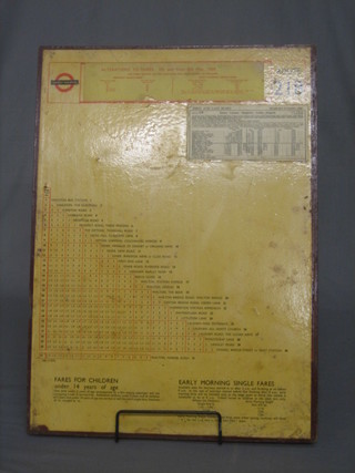 A London Transport 1960 route 218 fairs poster 22" x 16"