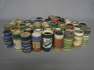 42 various phonograph cylinders