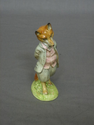 A Beswick Beatrix Potter figure - Foxy Whiskered Gentleman, the base with gold mark and F Warren & Co 5 1/2"