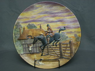 A Ridgway pottery charger decorated Dick Turpin 16"