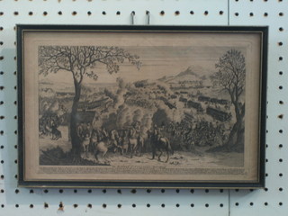 An 18th/19th Century monochrome print "The Battle of Culloden" 6" x 10"