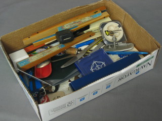 A quantity of various Air Line badges, soap, fans and other curios