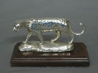 A silvered model of a walking Cheetah 7"