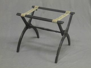 A 19th Century ebonised folding Butler's stand