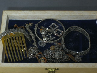 A collection of various marcasite jewellery