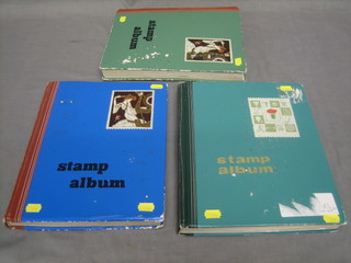 3 various stock books of world stamps