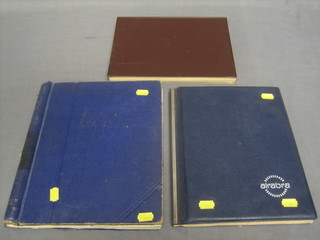 2 stock books of various World stamps and a brown stock book of World stamps