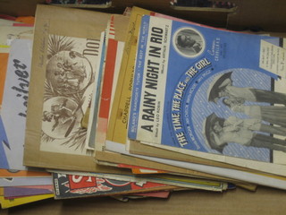 A quantity of old sheet music