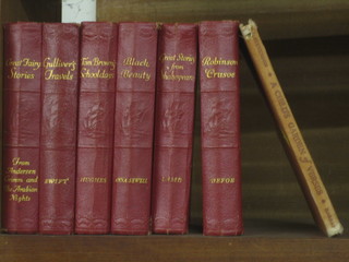 1 volume "A Childs Garden of Verse" together with 6 volumes "Black Beauty", "Robinson Crusoe" etc