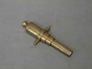 A brass canon with stepped barrel 5"