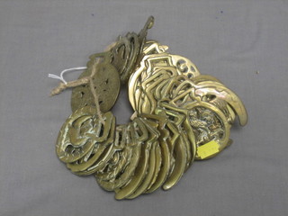 A collection of various modern horse brasses