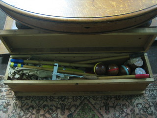A 20th Century croquet set, boxed