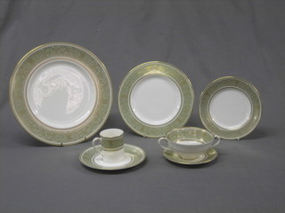 A Royal Doulton 29 piece English Renaissance pattern dinner service comprising oval meat plate 13", 6 dinner plates 10", 6 coffee cans and 6 saucers