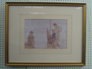 After Russell Flint, a coloured print "The Bathers" 9" x 13"
