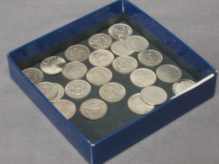 An 1898 Victorian silver Maundy thruppence and 2 others - dates rubbed and 5 other Maundy thruppences 1901, 1916, 1917 and 2 x 1920, together with other silver coins