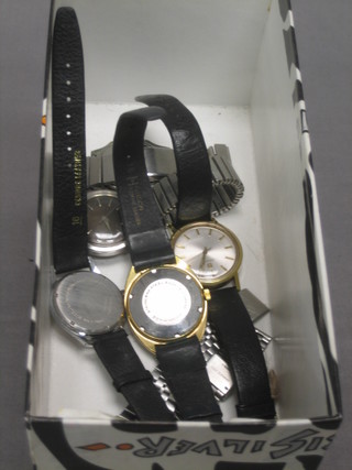A gentleman's Garrard wristwatch contained in a chromium plated case and 5 other wristwatches