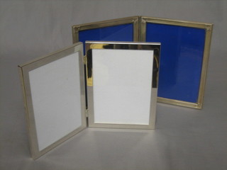 2 silver plated double photograph frames