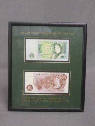A 10 shilling note and a