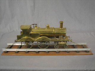 A brass model of a steam locomotive - The Great Britain 18" complete with carrying case