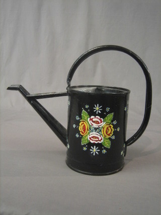 A Bargeware painted watering can 11"