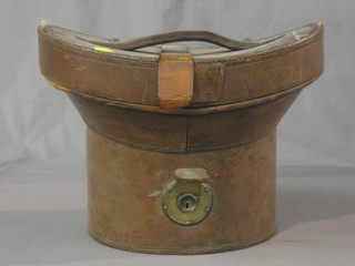 An old leather hat box