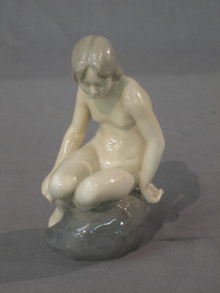 A Royal Copenhagen figure of a seated naked figure 6"