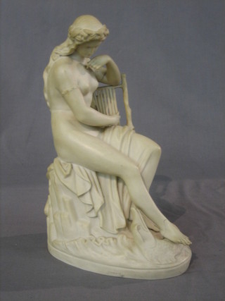 A 19th Century Copeland Parian figure of Lurline (hook cracked, toe chipped) 12"