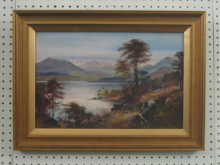 Willis Pryce, oil on board "Lake with Mountain" 9" x 14"