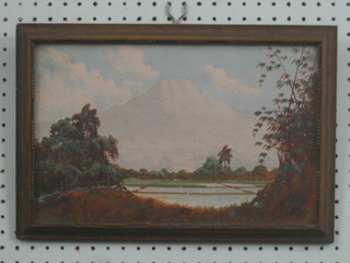 A Widiaia, watercolour drawing "Mount Fuji" 9" x 13 1/2"