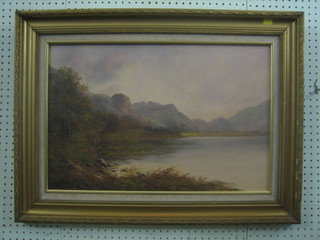 W H Roke, oil on canvas "Water Lily Bay Derwentwater" 16" x 23"