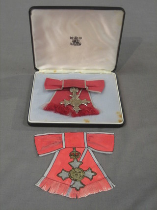 A ladies 2nd type civil breast badge - A Member of the Most Excellent Order of the British Empire, cased