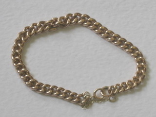 A 9ct gold curb link bracelet, each link hallmarked