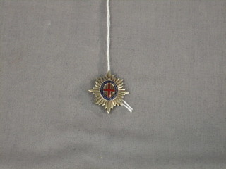 A Coldstream Guards white metal and enamel Sweetheart's brooch