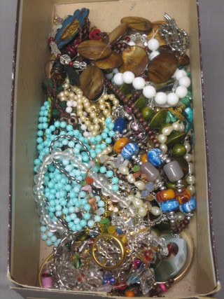 A collection of various costume jewellery