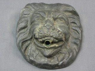 A cast lead lion mask fountain 10"
